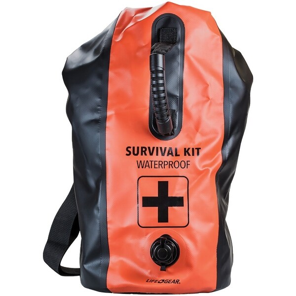 Life Gear 41 3821 Two Person Waterproof 72 Hour Premium Survival Emergency Dry Bag Backpack Kit
